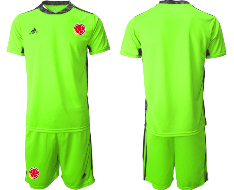 Men 2020-2021 Season National team Colombia goalkeeper Fluorescent green Soccer Jersey->colombia jersey->Soccer Country Jersey
